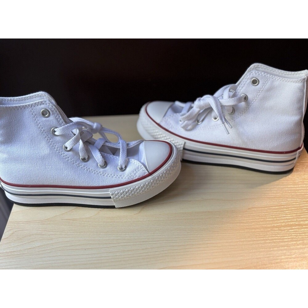 New Converse White Chuck Taylor All Star EVA Platform Youth Size 1 Retail $55 - Picture 11 of 16